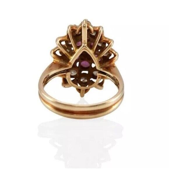 Bailey Banks & Biddle Ruby Diamond Ring - Picture 3 of 4